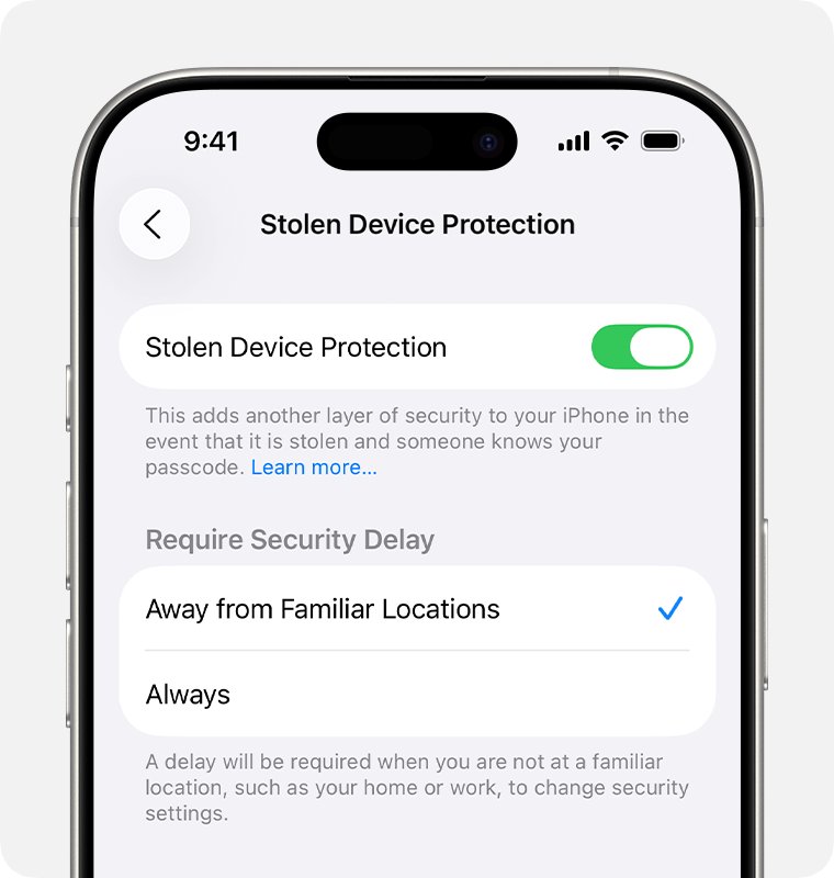 Turn on Stolen Device Protection for Apple Pay on iPhone