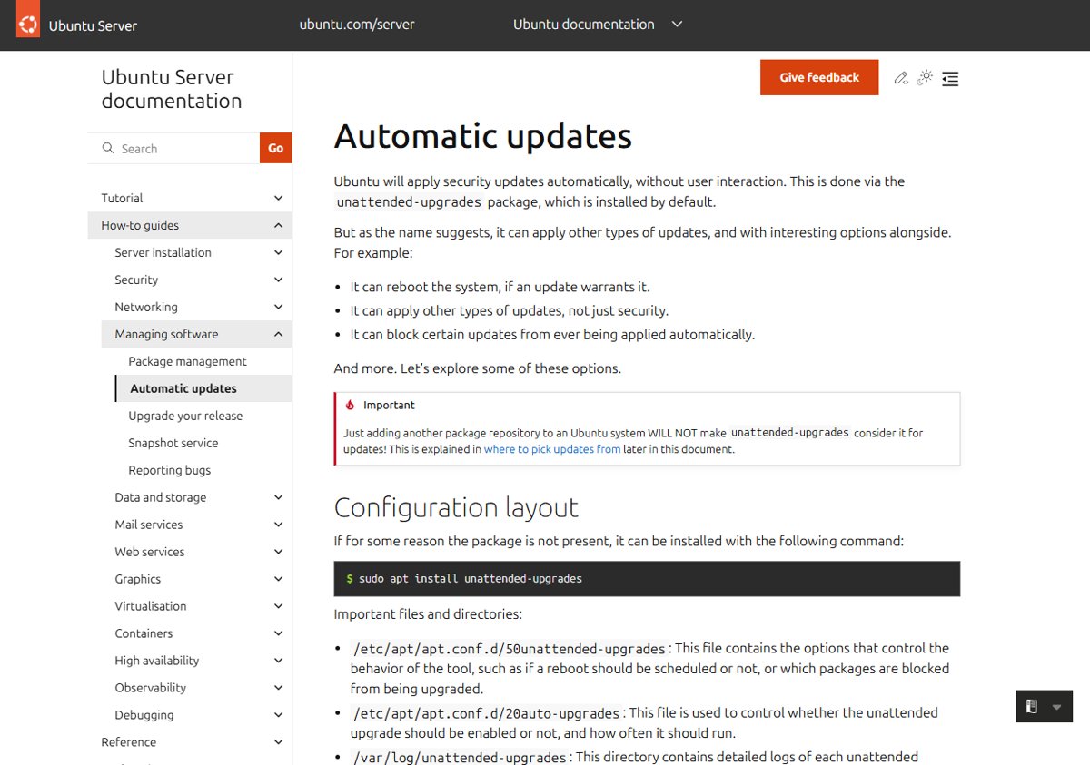Update PHP Ubuntu automatically with the unattended-upgrades package documentation