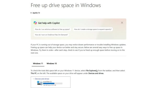 Use Disk Cleanup tool in Windows 11 to delete junk and temporary files
