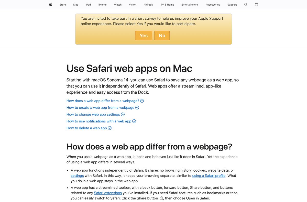 Apple guide to making a Fly Delta web app on a Mac
