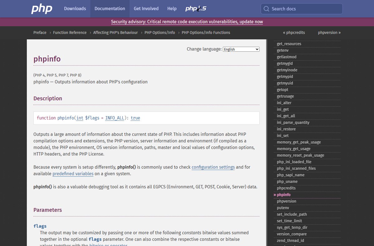 Verify updated PHP version in XAMPP with the phpinfo function