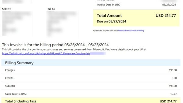 View or download your invoice in the Microsoft 365 admin center