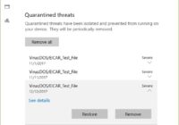 View protection history of Microsoft Defender Antivirus in Windows 10