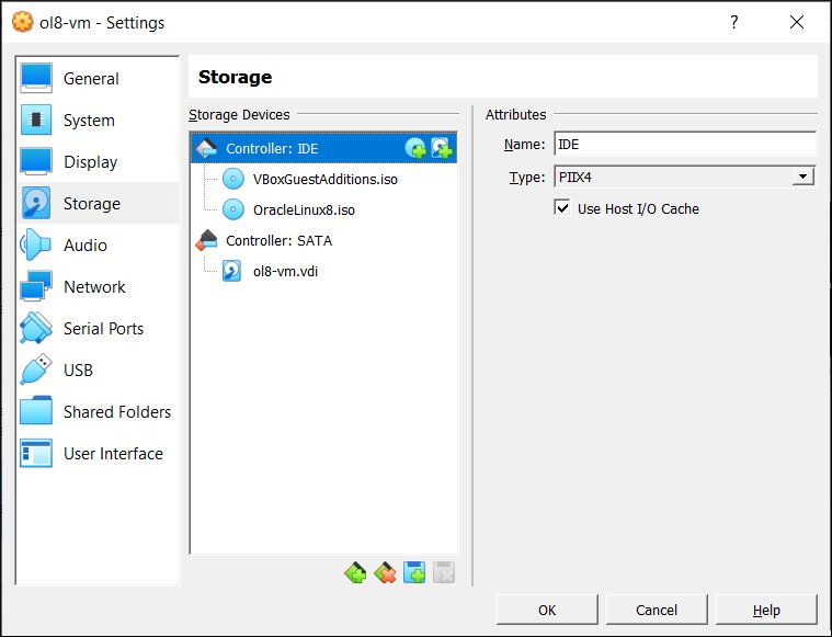 VirtualBox Storage settings with an IDE controller set to PIIX4