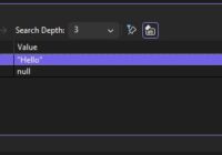 Visual Studio Autos window listing a string variable whose value is null