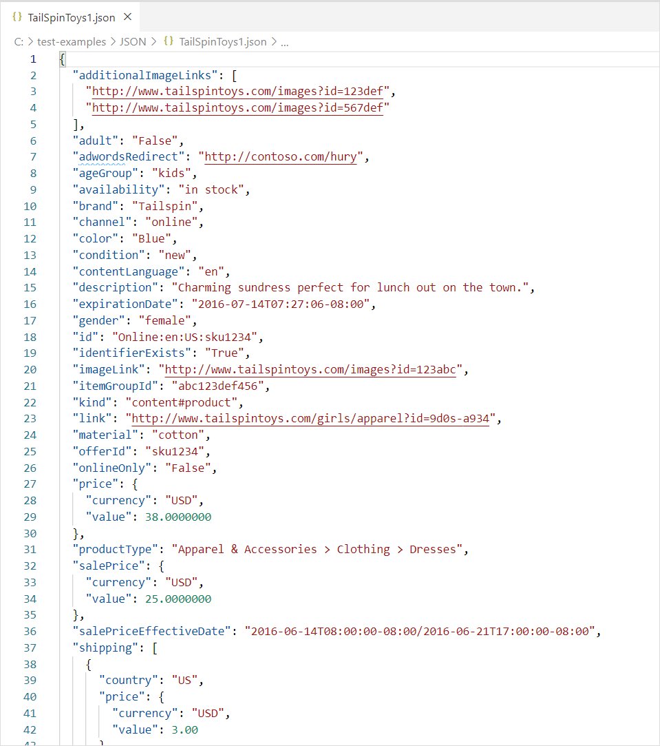 What a JSON file looks like, with nested keys and values in plain text