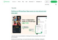 WhatsApp Calls tab with an upcoming call and the Schedule call form