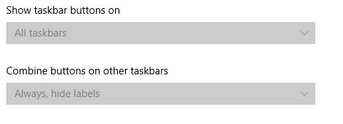 Customize taskbar settings on Windows 10