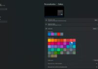 Windows 11 Colors settings with Dark mode, Manual accent color and swatches