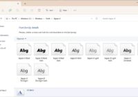 Windows 11 Fonts folder showing the Segoe UI font family styles
