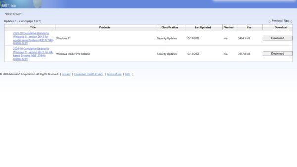Download Windows 11 KB5127646 and list of all changes