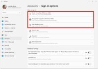 Windows 11 Sign-in options page listing Fingerprint recognition (Windows Hello)
