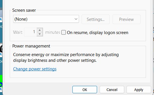 Windows 11 auto-lock not working with screen saver None and Wait greyed