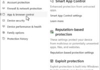 Windows Security App & browser control page with Exploit protection section