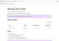 Windows Server 2019 end of life date