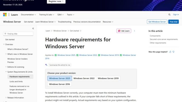 Windows Server 2025 system requirements (2026 guide + minimums)