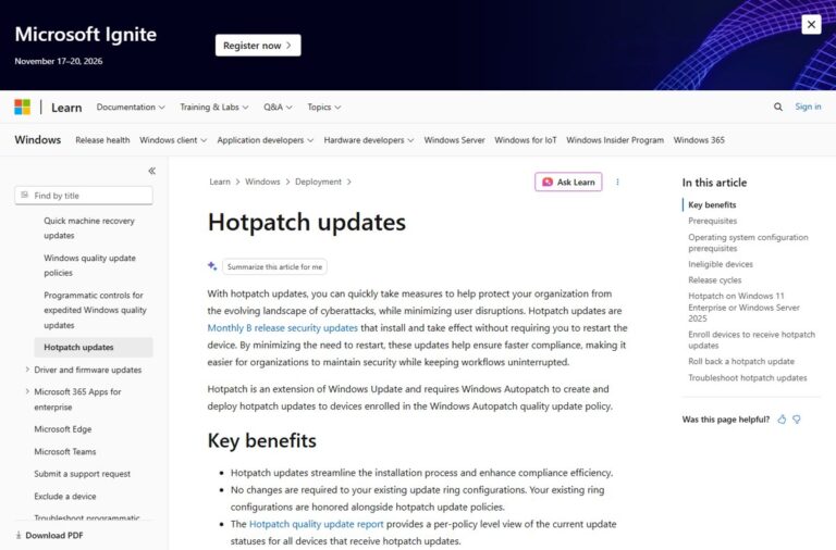 Windows hotpatch explained: rebootless security updates - Techdows