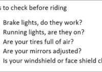 Word list of checklist questions with an empty tick box before each