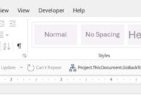 Word mode menu listing Editing, Reviewing and Viewing options