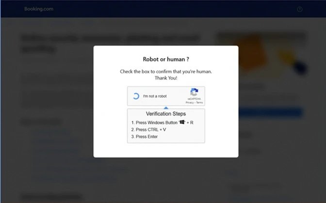 XWorm distribution through a fake CAPTCHA with Windows key plus R verification steps