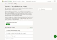 Xbox Support Request a refund for digital games page with Sign In button