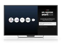 YouTube TV offer for NFL RedZone with Sports Plus on a TV screen