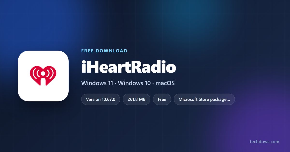 iHeartRadio version, price, app size and supported systems