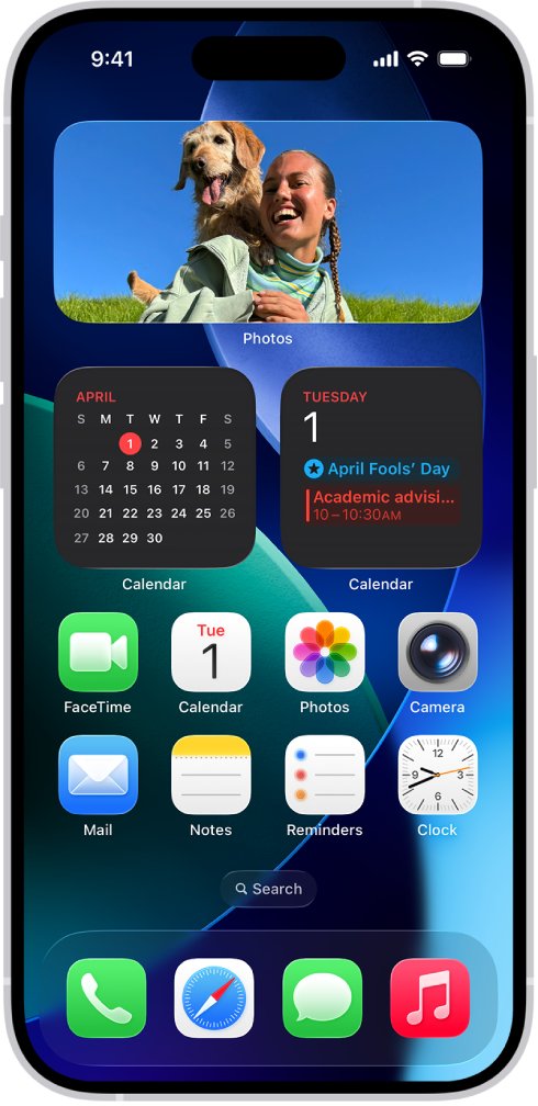 iOS 26 Liquid Glass design on an iPhone Home Screen with translucent dock