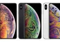 iPhone XS Max in gold, space gray and silver, back and front