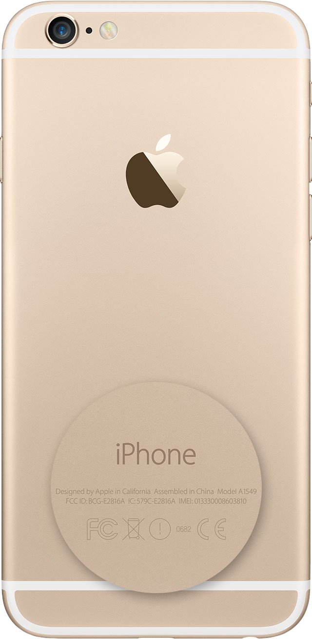 iPhone model number printed on the back of an iPhone 7 or earlier